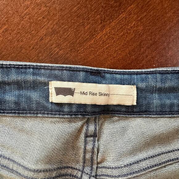 Levi's Mid-Rise Southwest Aztec Embroidered Tuxedo Stripe Skinny Jeans Sz 29 - Picture 13 of 16